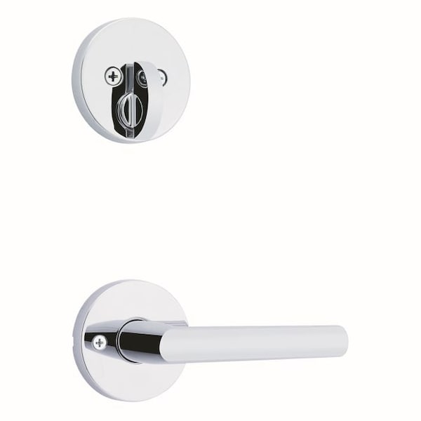 Single Cylinder Interior Milan Lever Trim with Round Rose New Chassis Bright Chrome Finish